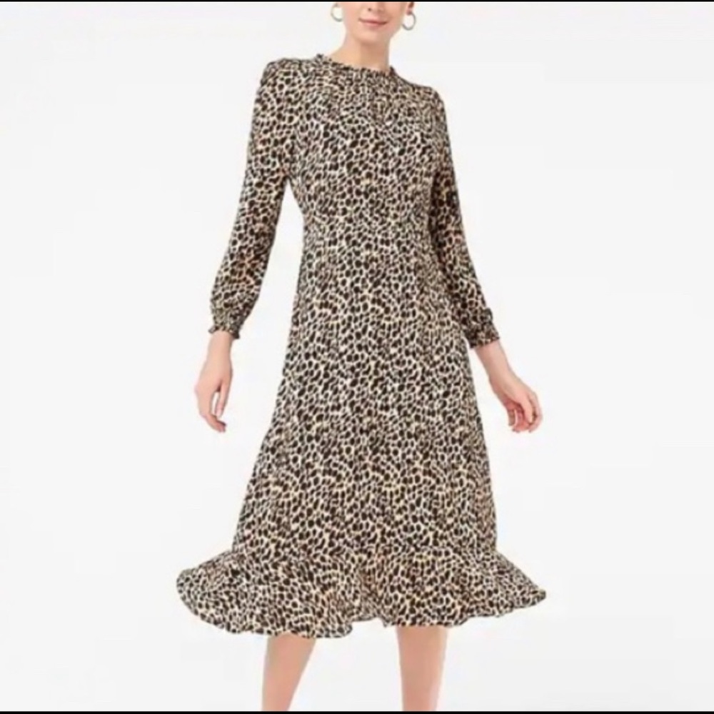 JCrew Ruffle Neck Peasant Dress Size 4 SOLD OUT EVERYWHERE